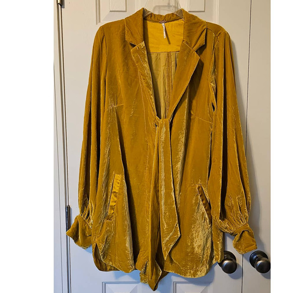 Free People Mustard Yellow Jumpsuit - Picture 4 of 6